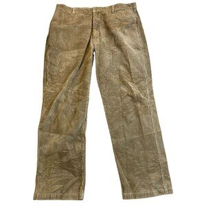 Woolrich Mens Khaki Corduroy Pants Size 40x32 100% Cotton Straight Leg